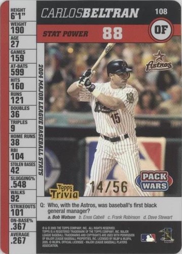 2005 Topps Pack Wars - Carlos Beltran #108