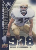 2013 Upper Deck University of Notre Dame Mike Stonebreaker #NC-MS