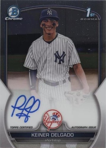 TOPPS １ST Bowman 2023 Bowman Chrome Keiner Delgado 1st Bowman Auto Yankees | eBay
