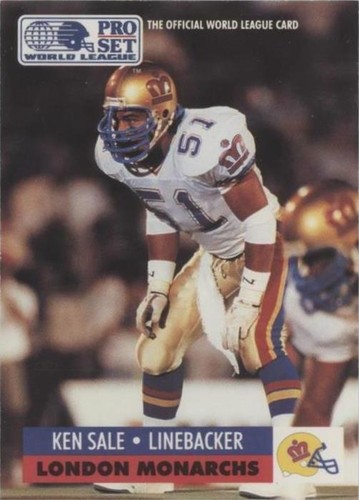 1991 Pro Set WLAF Ken Sale #85