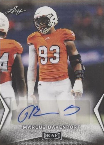 2018 Leaf Draft Marcus Davenport #BA-MD1