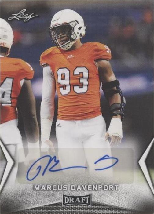 2018 Leaf Draft Marcus Davenport #BA-MD1