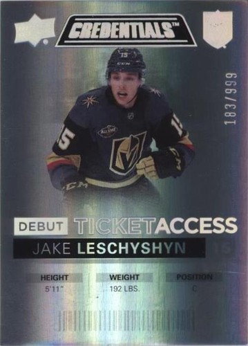 2021-22 Upper Deck Credentials - Jake Leschyshyn #71