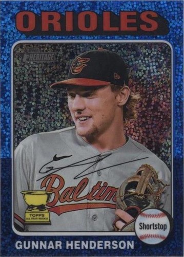 Gunnar Henderson 2024 Panini Select Signatures Blue Prizm