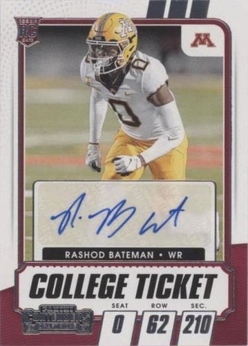 2021 Panini Contenders Draft Picks Rashod Bateman #121