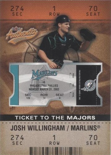 2003 Fleer Authentix - Josh Willingham #116
