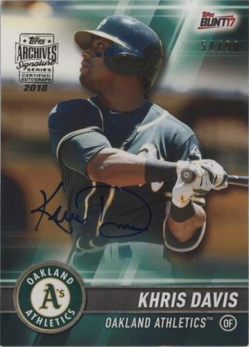 2018 Topps Archives Signature Series Active Player Edition Buybacks - Khris Davis #17TB-160