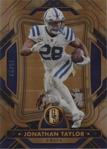 PANINI NFLカード GOLD STANDARD JONATHAN TAYLOR INDIANAPOLIS COLTS 31/49 #281 送料無料 中古 IT1 2023 Panini Gold Standard Jonathan Taylor Gold Rush Jersey