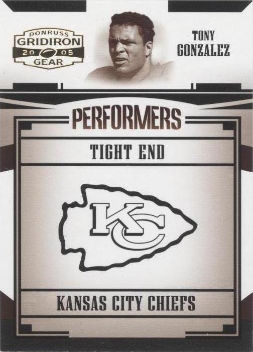 Donruss Gridiron Gear Tony Gonzalez 2005 #P-48