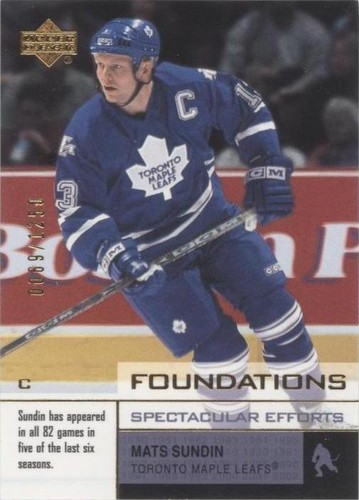 2002-03 Upper Deck Foundations - Mats Sundin #161