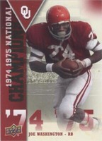 2011 Upper Deck University of Oklahoma Joe Washington #NC-JW