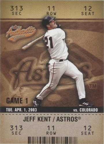 2003 Fleer Authentix - Jeff Kent #99