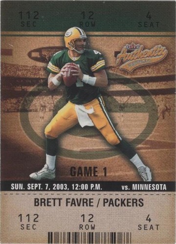 2003 Fleer Authentix Brett Favre #26