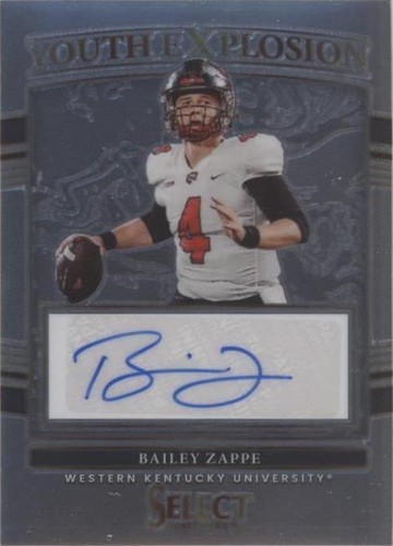 2022 Panini Select Draft Picks Bailey Zappe #YE-BZA