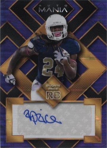 2022 Wild Card Auto Mania D'Vonte Price #AM-SQ72