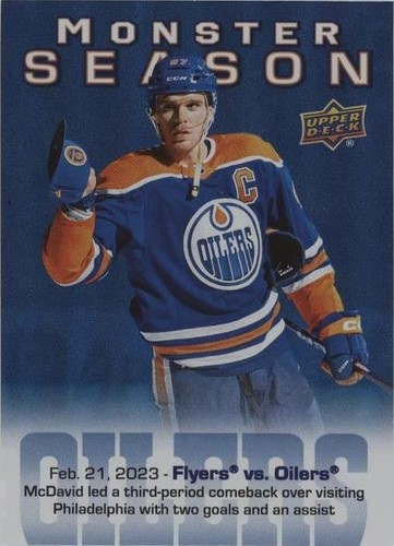 UPPER DECK NHLカード FULL FORCE CONNOR McDAVID OILERS #V-CM 送料無料 中古 IT1 2023-24 Upper Deck 200' x 85' #DM-1 Connor McDavid | eBay
