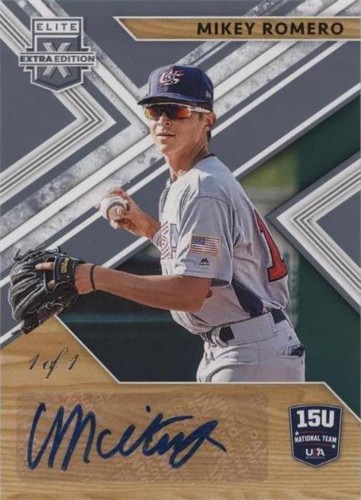 2019 Panini Elite Extra Edition - Mikey Romero #15U-MR