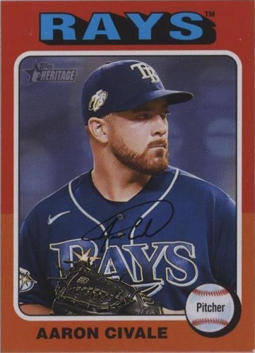 2024 Topps Series 1 Orange Crackle Foil /299 Aaron Civale