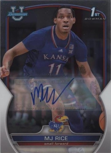 2022-23 Bowman University Chrome - MJ Rice #56
