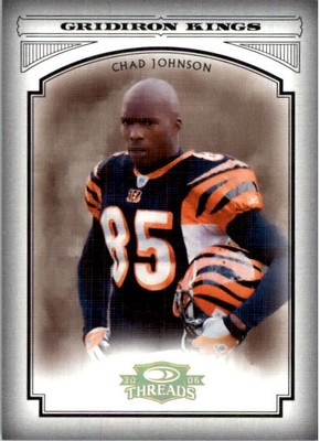 2006 Donruss Threads Pro Gridiron Kings Gold Holofoil Card #8 Chad Johnson /100