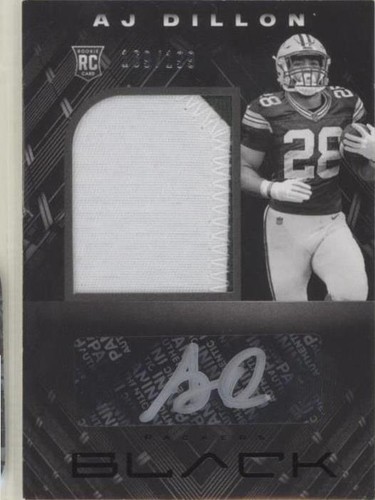 2020 Panini Black A. J. Dillon #222