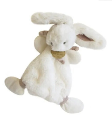 DouDou Et Compagnie Paris Plush Mon Lapin BONBON BUNNY Lovey Blanket Beige NEW