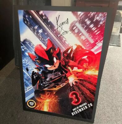 New!!! The Sonic Movies 3 2024 Keanu Reeves signature Poster