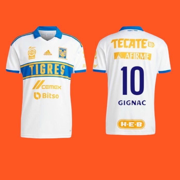 TIGRES UANL 23/24 Third Jersey - GIGNAC # 10 - 3XL Slim Fit
