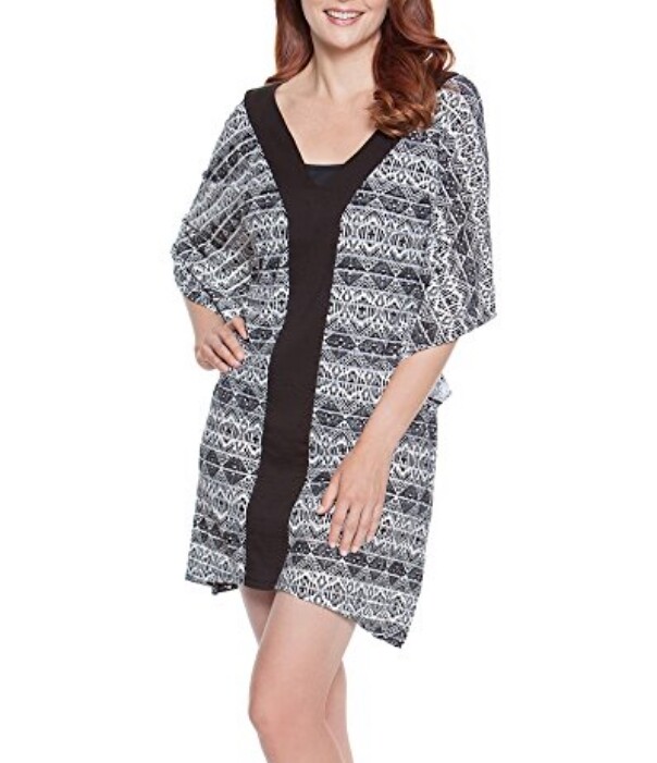Dotti 140766 Womens Black 'Diamond Daze' Printed Tunic Dress Size Small
