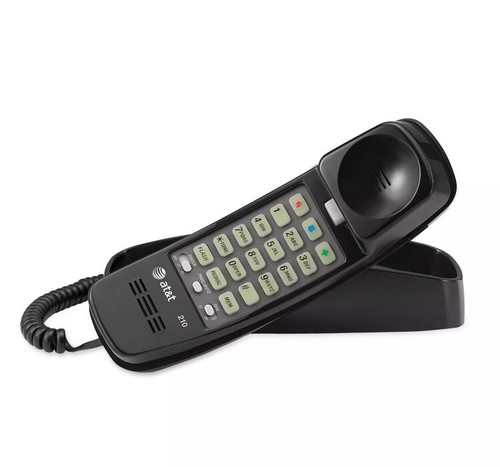 AT&T TRIMLINE 210 Corded Phone New In Open Box Keypad Dial - Black
