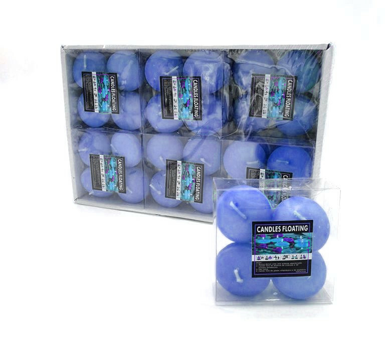 Set 48 Pezzi Candele Galleggianti 25g Floating Candles Blu Decorazioni bal