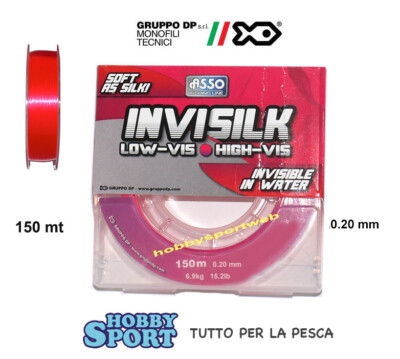 FILO ASSO INVISILK BOBINA 150 MT PINK MIS 0,20mm X MULINELLO