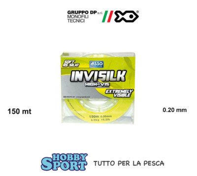FILO ASSO INVISILK BOBINA 150 MT COLOR YELLOW MIS 0,20mm X MULINELLO