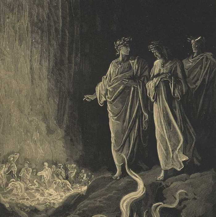 Les Pervers Purgatoire Divine ComÃ©Die Dante Gravure Originale Gustave DorÃ©