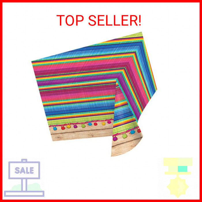 Creative Converting 324357 All Over Print Plastic Table Cove