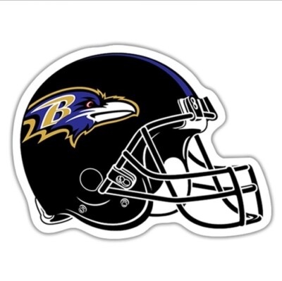 5 pc. Ravens Planar Resin Flatback Baltimore Football Helmet 1234153 1.8''