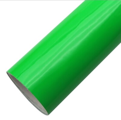 Bright green Patent FAUX LEATHER SHEET 8'' x 12'' Solid Shiny felt backing
