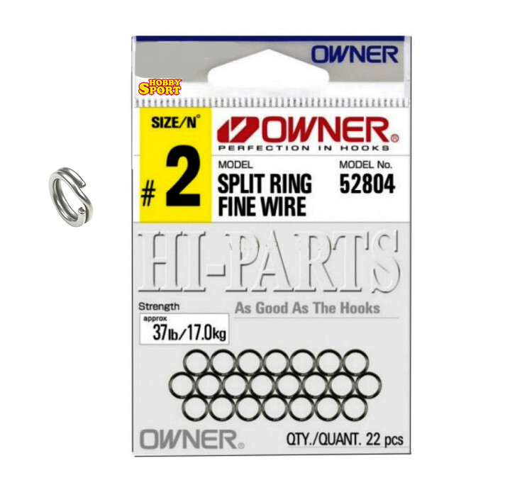 SPLIT RING FINE WIRE 52804 OWNER N 2 LIGHT SPINNING  37LB 17 KG  BUSTA 22 PZ