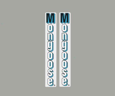 1988 Stylist Mongoose fork decal set - red frame