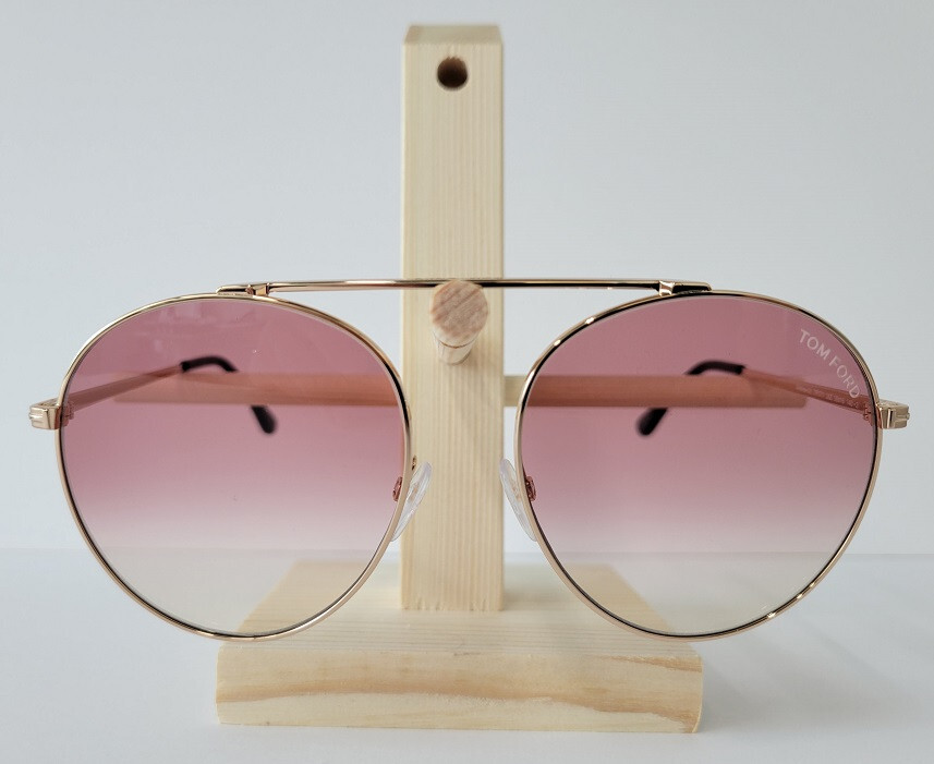 Pre-owned Tom Ford Tf-571 Simone Sunglasses Gold Pink 28z Authentic