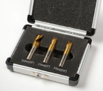 3pc HSCO Titanium Spot Weld Drill Bit Cutter Flat Shaft 1/4'' 5/16'' 3/8'' Cobalt