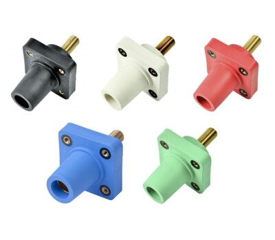 (5 Pack) Marinco CLS40FRSB-ABCDE Female Camlok Panel Mount 1.125'' Threaded Stud