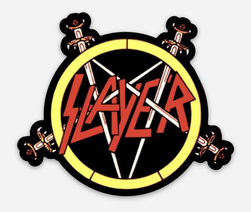 Vintage Slayer Logo Die Cut Vinyl Sticker Decal