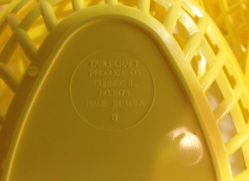 12 Yellow Oval Plastic Serving Baskets Tablecraft Burgers Picnic Fries USA