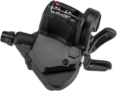 microSHIFT Mezzo Left Thumb-Tap Shifter, Triple, Optical Gear Indicator, Compati