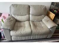 Gray leather sofa and chairs 