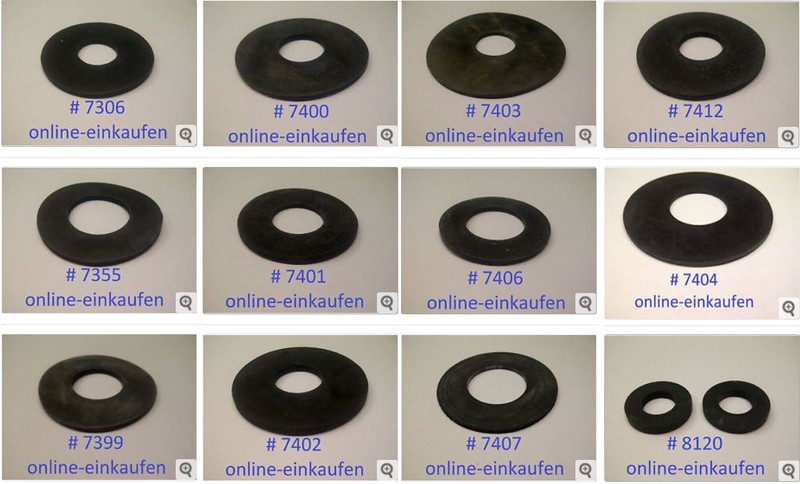 Heberglockendichtung  GrÃ¶ÃEn WÃ¤Hlbar  SpÃ¼Lkasten  Dichtung  Gummi-Membrane Flach