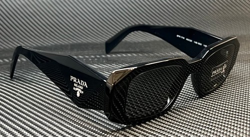 Pre-owned Prada Pr 17ws 1ab5s0 Black Grey Women's 49 Mm Sunglasses In Gray