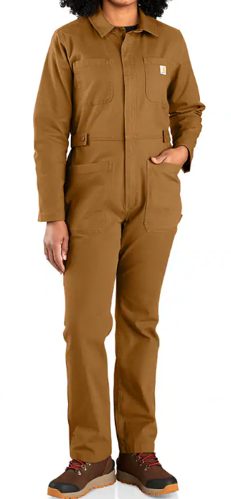 NEW Carhartt BN6071-W Rugged Flex Canvas Coveralls Jumpsuit Women's S 4-6