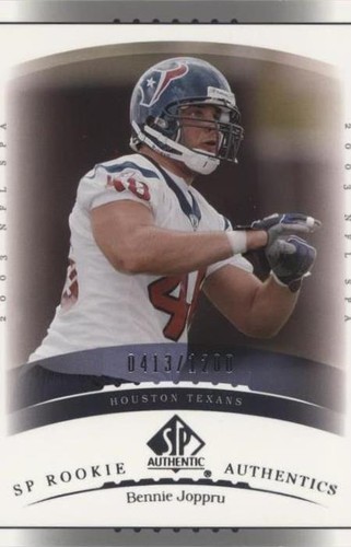 2003 SP Authentic Bennie Joppru #201